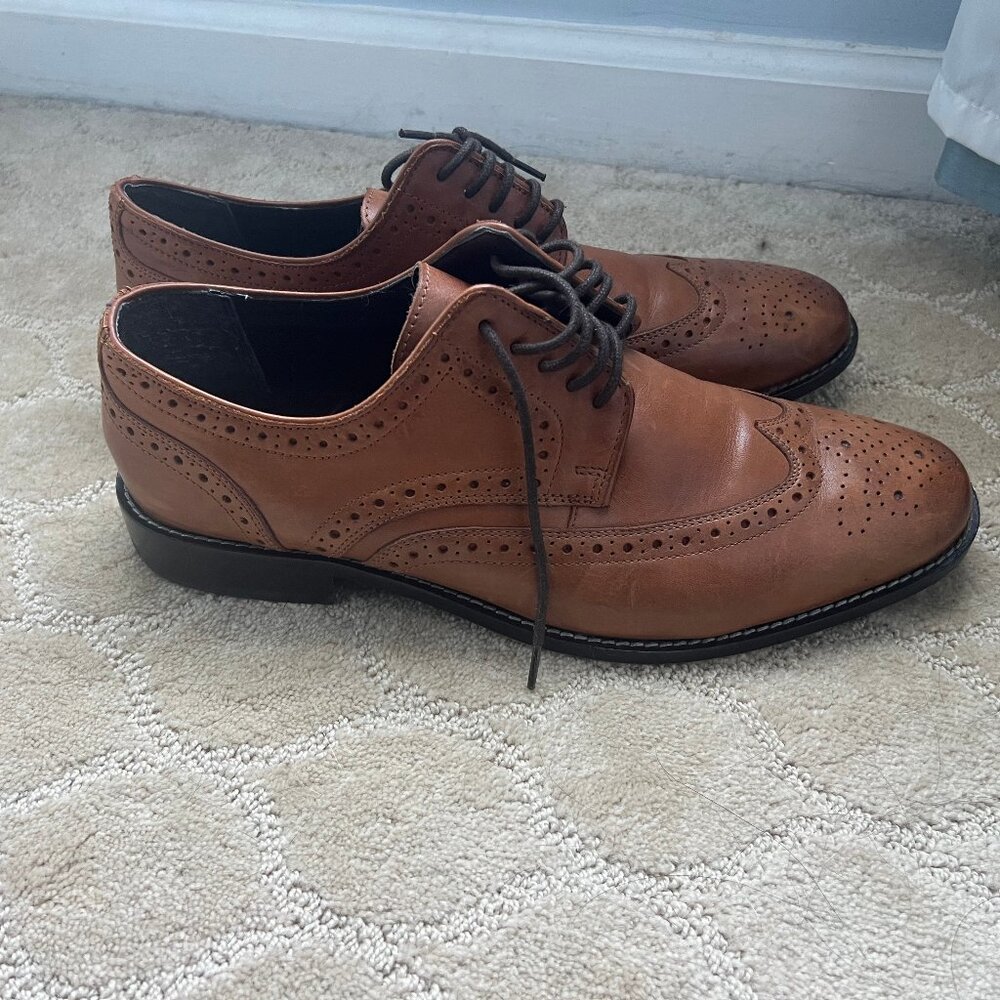 Nunn Bush Nelson Wingtip Oxford Leather Shoes Size 11